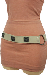 Silver Ethnic Charms Hip High Waist Tie Belt Genuine Suede Leather Women Fashion Accessories M L - alwaystyle4you - 1